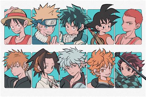 Son Goku Midoriya Izuku Monkey D Luffy Uzumaki Naruto Sakata