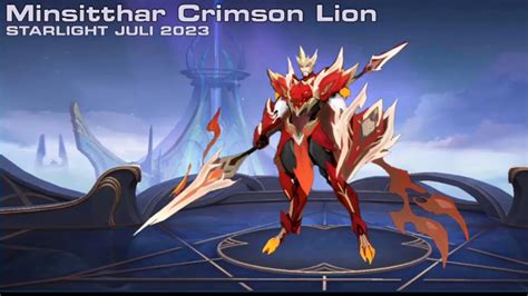 Bocoran Skin Starlight Juli 2023 Minsitthar Crimson Lion Gamedaim