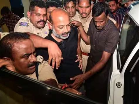 Telangana BJP Chief Bandi Sanjay Kumar Arrested At Midnight Ahead Of PM