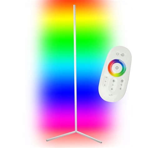 NOWOCZESNA LAMPA stojąca narożna RGB LED pilot ERLI pl