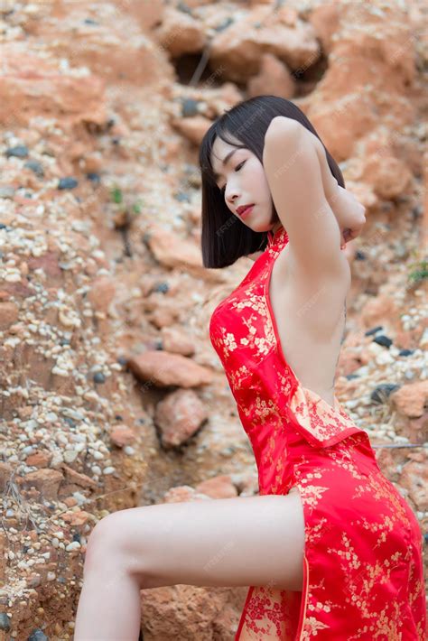 Premium Photo Portrait Of Beautiful Asian Sexy Woman In Cheongsam