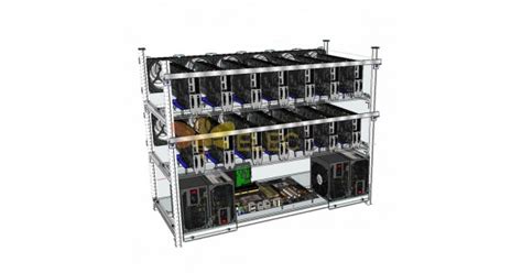 Mining Rig Frame Open Air 14 GPU Miner Mining Frame Rig Case With 12