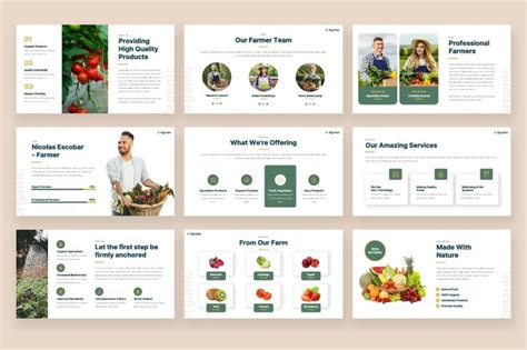 AGROLEA Organic Farm Agriculture Powerpoint Template By MasdikaStd