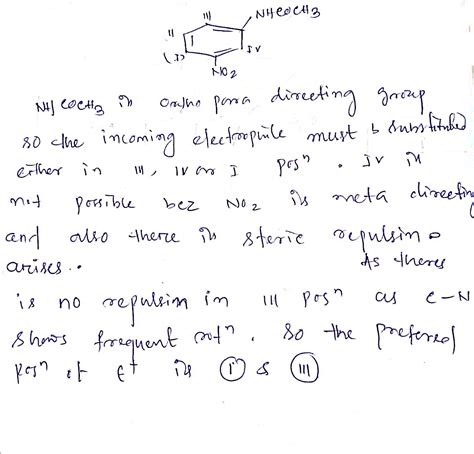 [solved] Which Site Leads To The Major Mono Substitution Product In The Course Hero