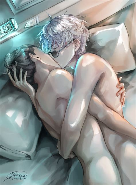 Rule 34 After Sex Bed Before Sex Black Hair Color Condom Hickey Jujutsu Kaisen Kissing Long