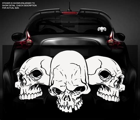 Purchase Skulls Decal White 5x2 8 Skull Biker Motorcycle Vinyl Car