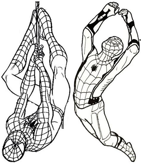 Spider Man Far From Home In Action Coloring Page Spider Coloring Page