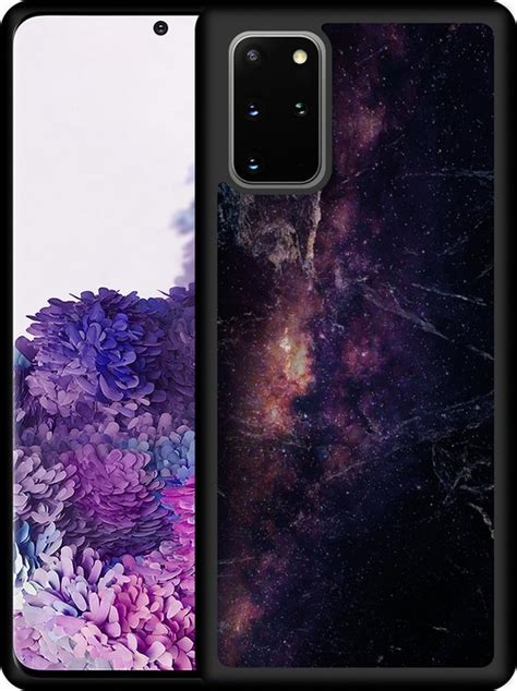 Galaxy S Plus Hardcase Hoesje Black Space Marble Designed By Cazy