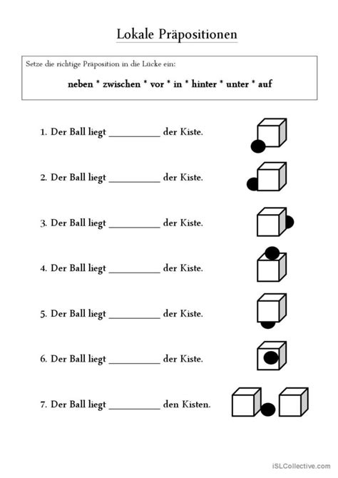 Lokale Pr Positionen English Esl Worksheets Pdf Doc