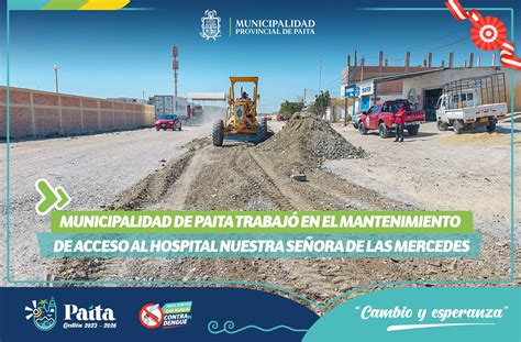 Municipalidad De Paita Trabaj En El Mantenimiento De Acceso Al