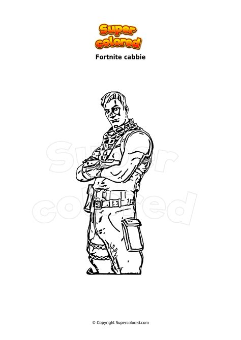 Coloriage Fortnite Cabbie Supercolored