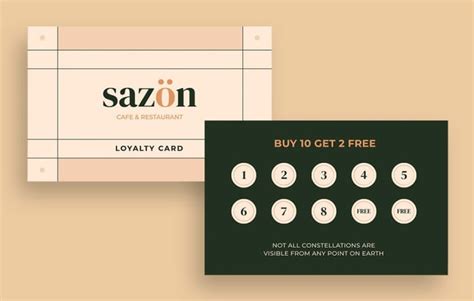 Free Restaurant Loyalty Card templates to edit I Wepik