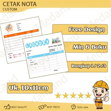 Jual Bisa Satuan Cetak Bon Folio Nota Faktur Kwitansi Satuan