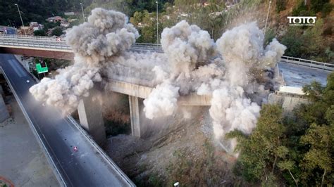 Viadotto Ritiro L Esplosione Dell Ultimo Impalcato VIDEO