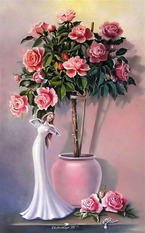 Российский Сервис Онлайн-Дневников | Pintura em tela flores, Jarros ...