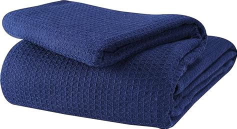 Glamburg 100 Cotton Thermal Blanket Breathable Bed Blanket Queen Size