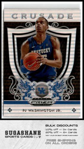 2019 Prizm Draft Picks 95 PJ Washington Jr Silver Crusade RC Kentucky