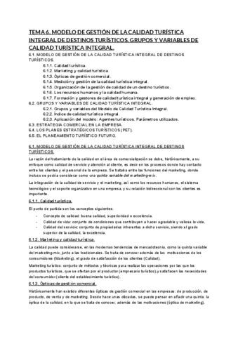 TEMA 6 MODELO DE GESTION DE LA CALIDAD TURISTICA INTEGRAL DE DESTINOS