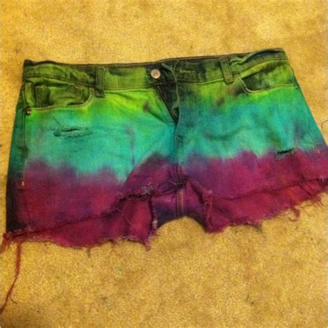 Homemade Tye Dye Shorts Repurposed Clothing Diy Clothes Tye Dye Clothes