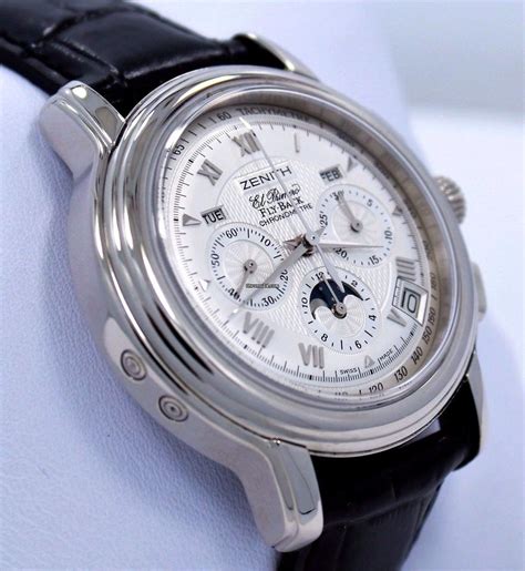 Zenith Chronomaster Gt Moonphase El Primero Flyback 18k White For