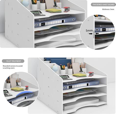 Natwind File Sorter Paper Organizer For Desk Letter Tray Holder For