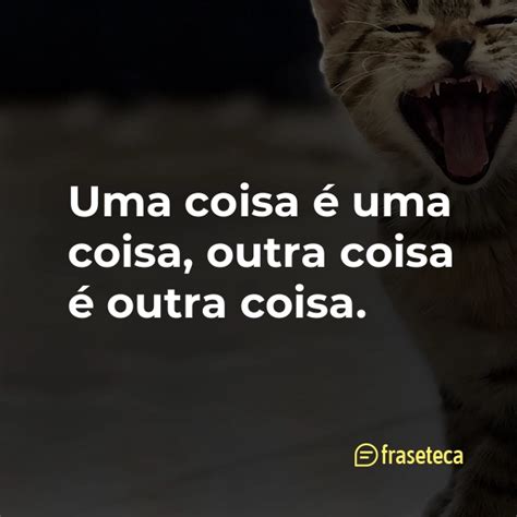 Uma Coisa é Uma Coisa Outra Coisa é Outra Coisa Fraseteca