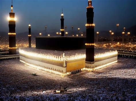 Premium Photo | Grand Mosque in Mecca with Minar