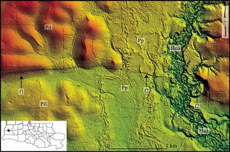 Shaded Relief Map Created From Light Detection And Ranging Lidar