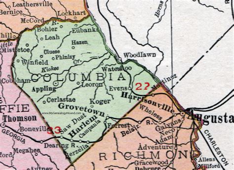 Columbia County Georgia Map Allina Madeline