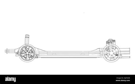 Electric Car Chassis With Battery Vector Stock Vector Image And Art Alamy