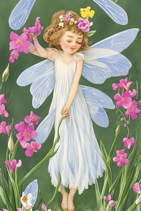 Cicely Mary Barker Flower Fairy Graphic · Creative Fabrica