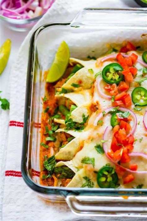 Chipotle Tofu Sofritas Vegetarian Enchiladas Recipe