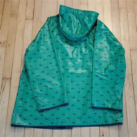 Jackets Coats Vintage 8s Aqua Sheen Whale Raincoat Poshmark