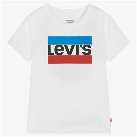 Levi's - Boys White Cotton Sportswear Logo T-Shirt | Childrensalon