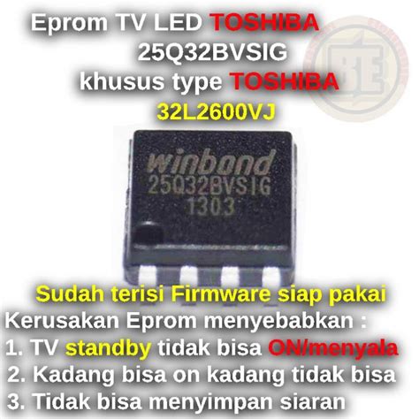 Jual Ic Eprom Firmware TV TOSHIBA 32L2600VJ Shopee Indonesia