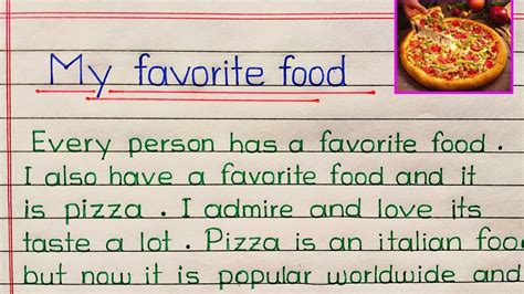 My Favourite Food Essay Paragraph My Favourite Food Lines Youtube