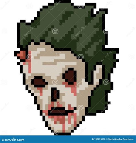 Minecraft Zombie Face Pixel Art