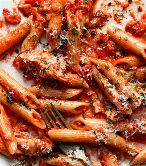 Penne With Rotisserie Chicken And Smoky Tomato Sauce Amanda Frederickson