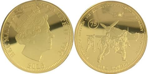 5 Pounds Elizabeth II 75th Anniversary Of Battle Of Britain Gold