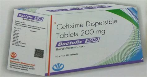 Bactofix 200 Mg Cefixime Tablets 10 Tablet Alu Alu At 97 55 Strip In