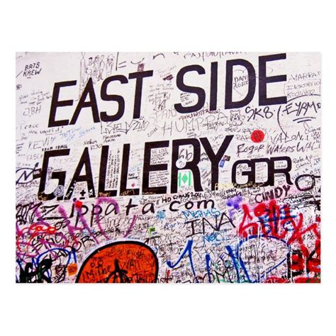 East Side Gallery, Berlin Wall, Graffiti Postcard | Zazzle | East side ...