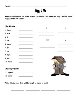 Long I Phonics Packet By Savvy Second Graders Tpt