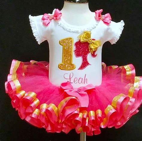 Barbie Birthday Outfit-1st birthday outfit pink and gold