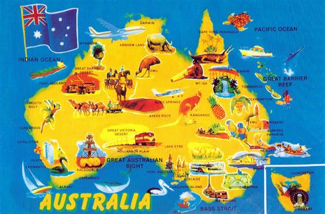 Online Maps: Australia Postcard Map 1.