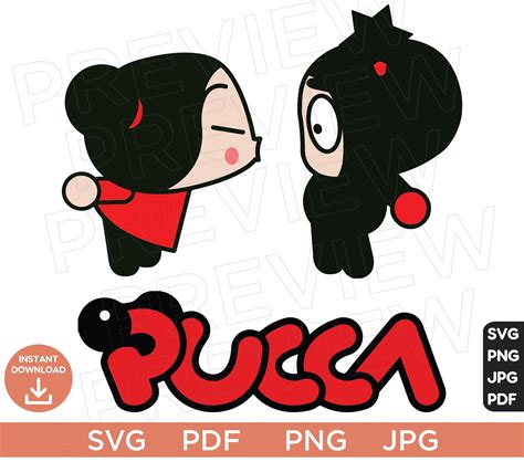 Pucca And Garu Svg Pucca Svg Disneyland Ears Clipart Svg Etsy México