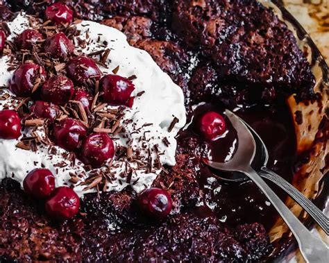 Saucy Cherry Chocolate Fudge Cake Crumbs And Caramel