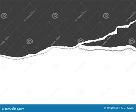 Ripped Paper Torn Ripped Pieces Vector Illustration Stock