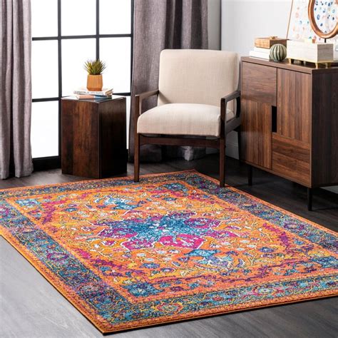 Latitude Vive Oriental Machine Woven Orange Area Rug Reviews