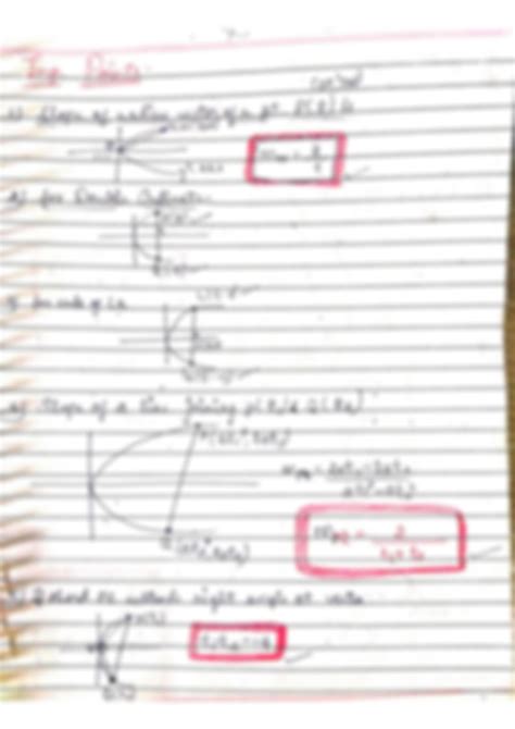 Solution Parabola Short Notes With All Formulas Iit Jee Studypool