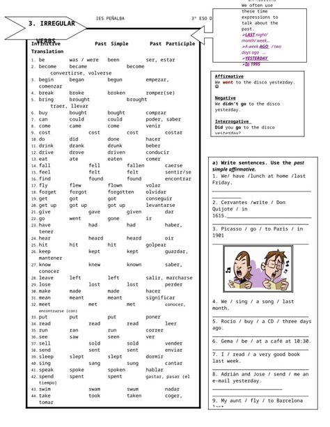 DOC Irregular verbs 3º diver DOKUMEN TIPS